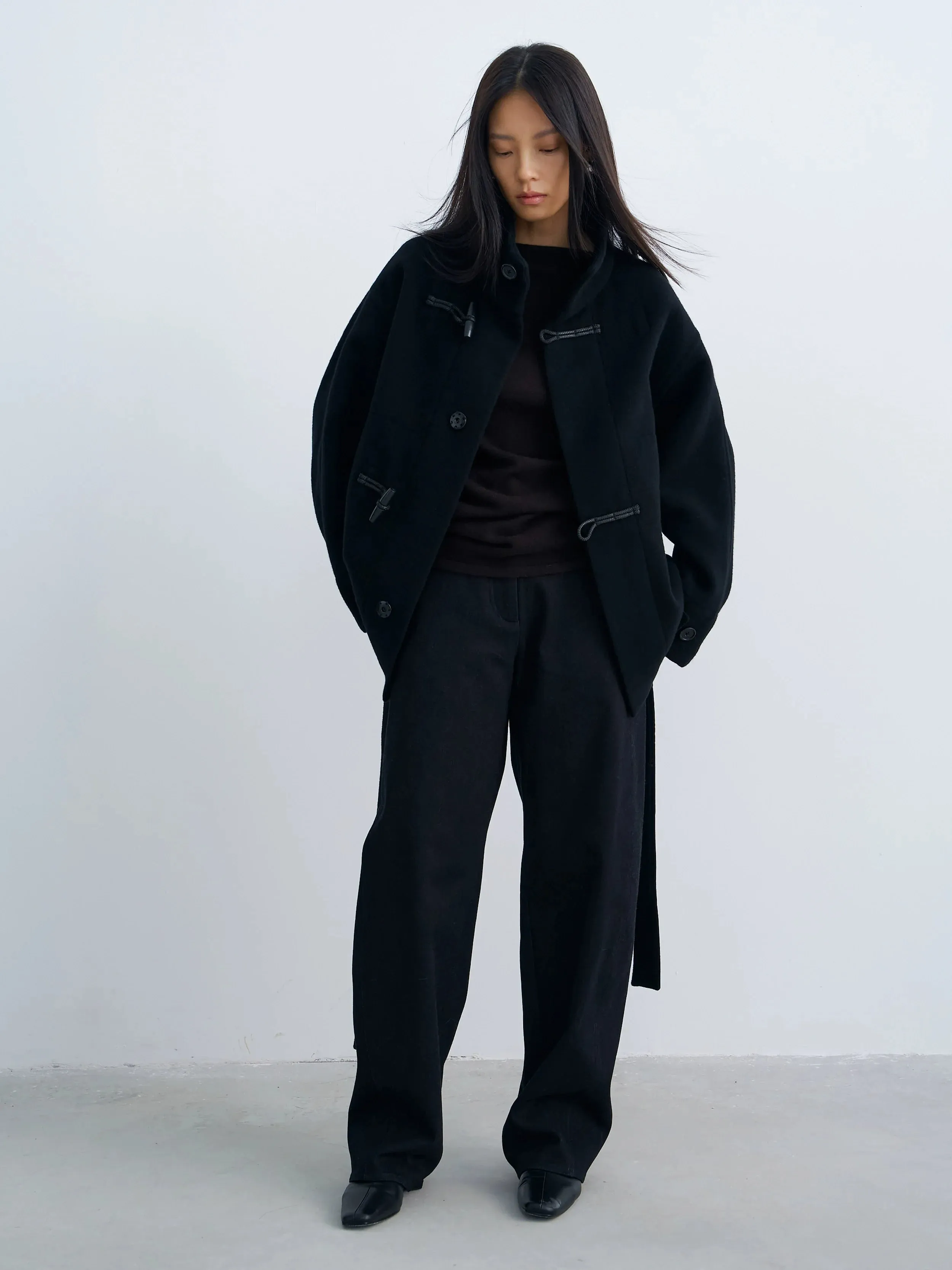 Double-Layer Wool Duffle Coat