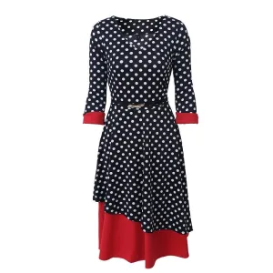 Double Layered Polka Dot Dress