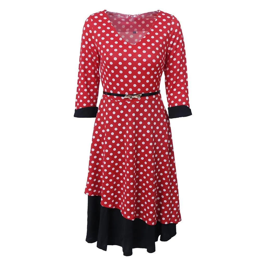 Double Layered Polka Dot Dress
