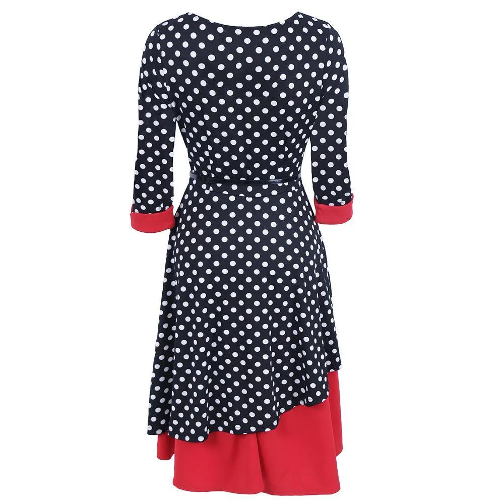 Double Layered Polka Dot Dress