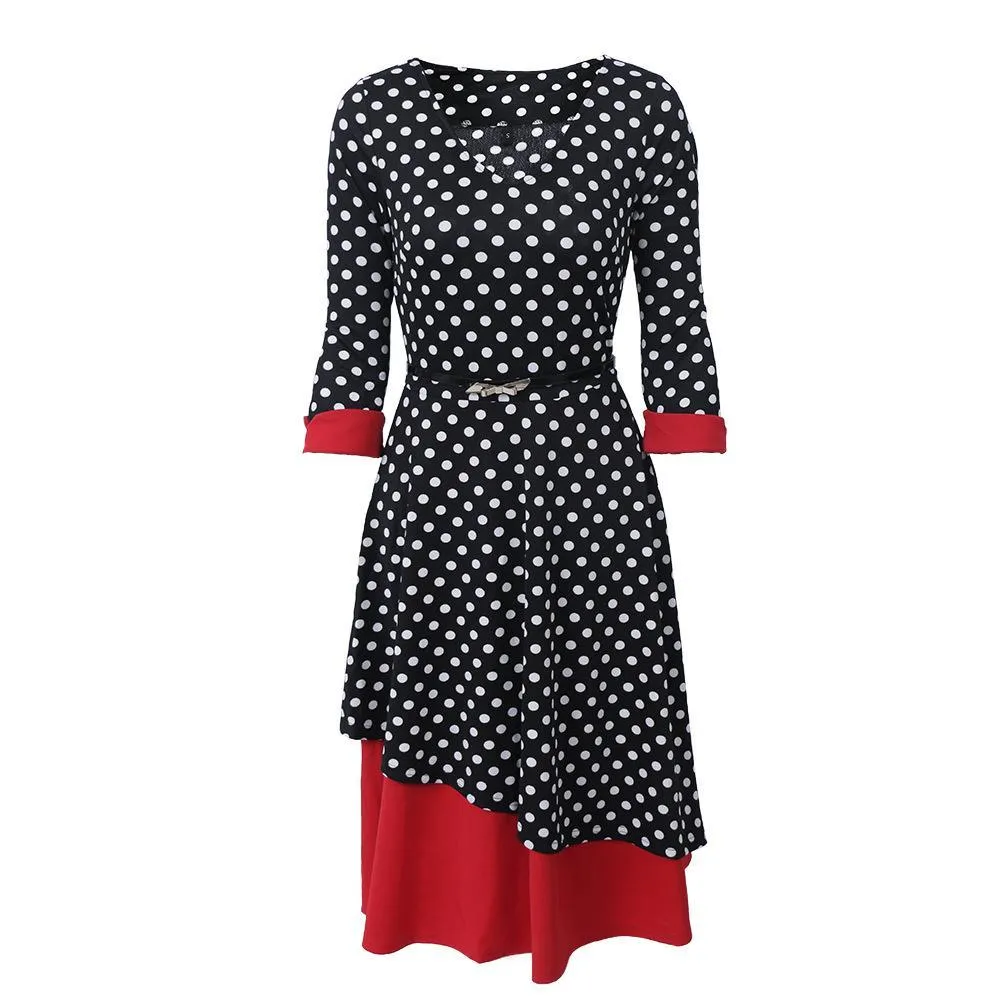 Double Layered Polka Dot Dress