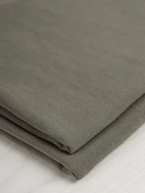 Drapey Viscose Linen Deadstock - Olive - Swatch