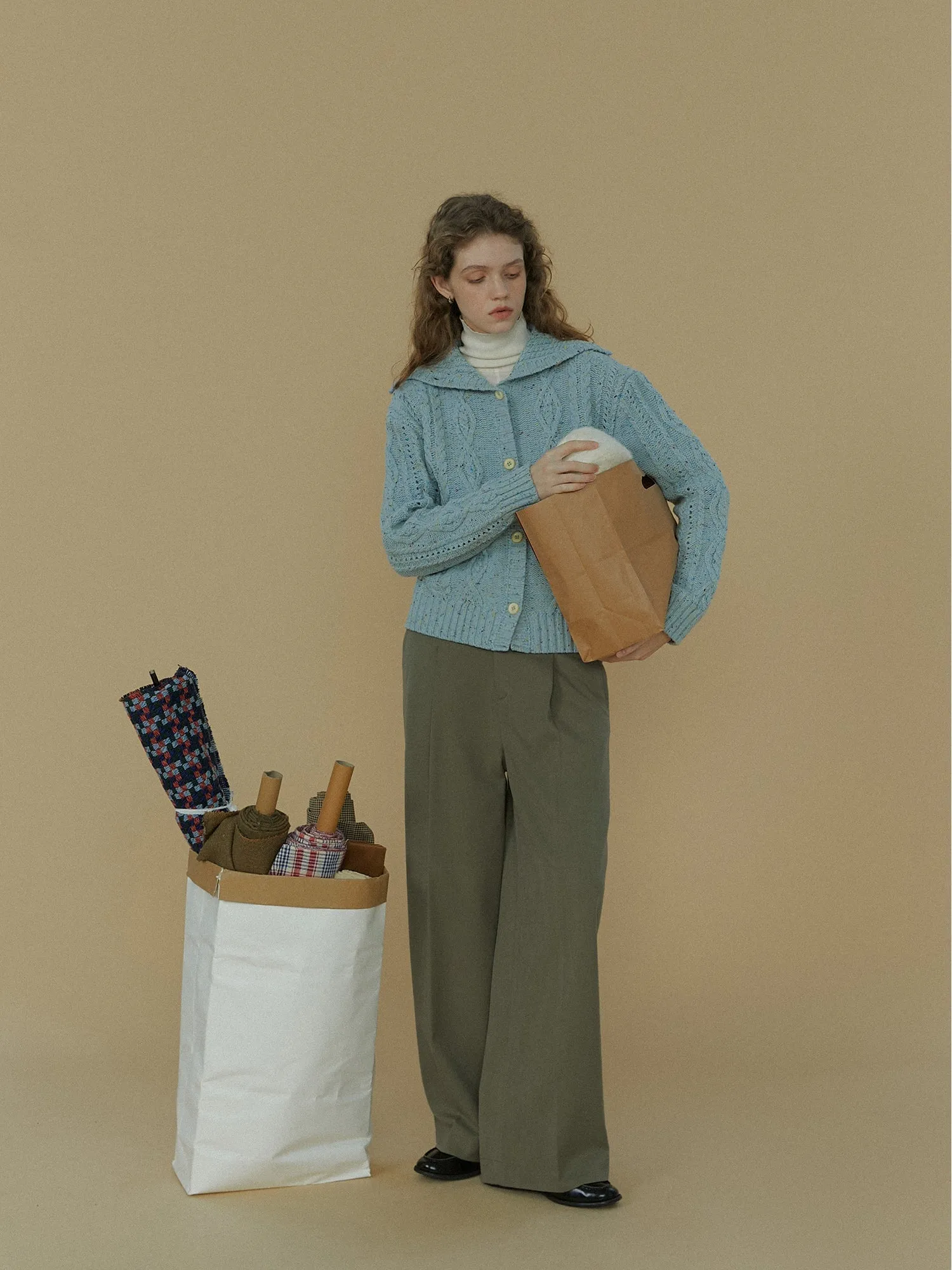 Drapey Wide-Leg Trousers