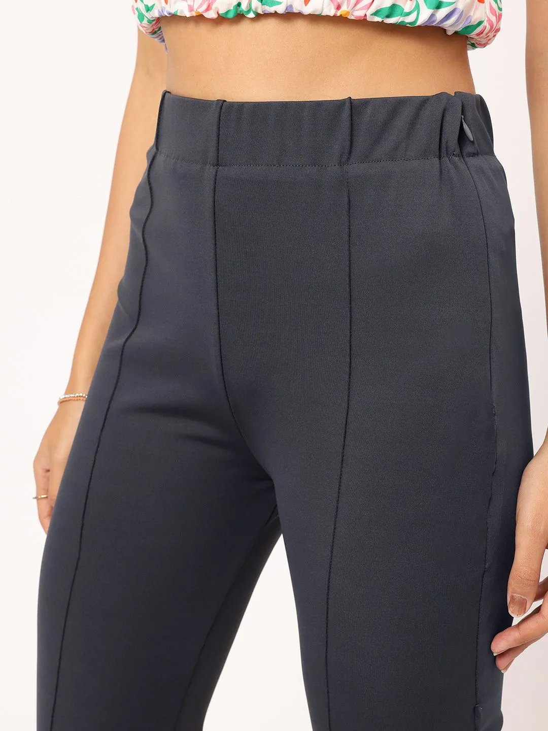 DressBerry Versatile Vogue High-Waist Paneled Trousers