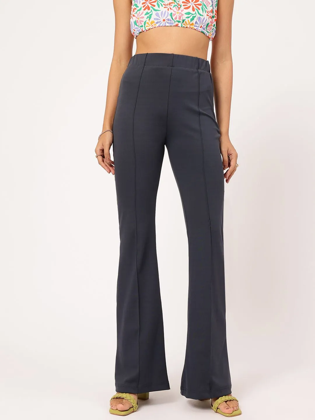 DressBerry Versatile Vogue High-Waist Paneled Trousers