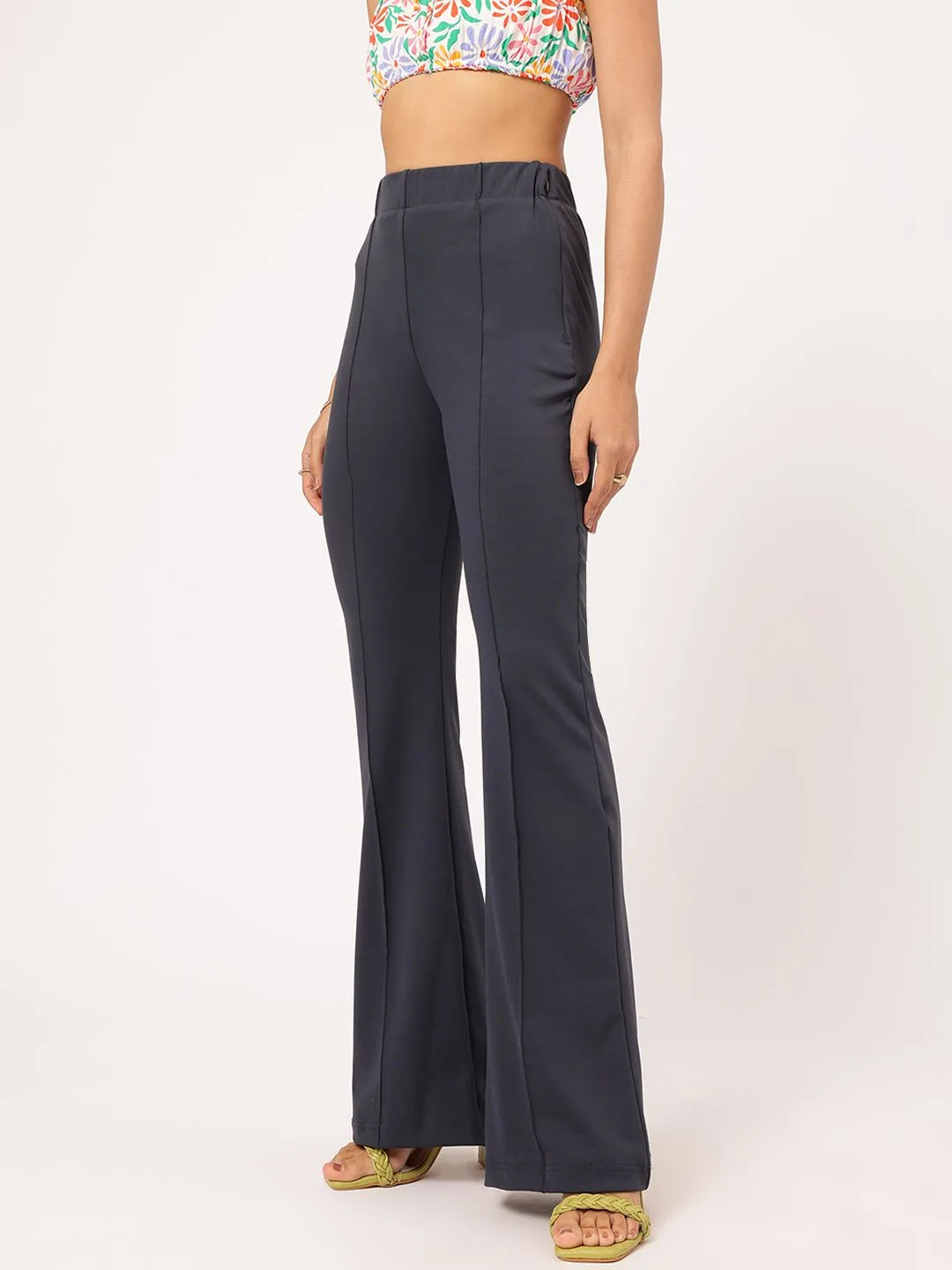 DressBerry Versatile Vogue High-Waist Paneled Trousers