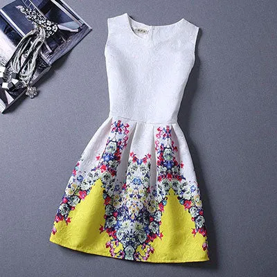 Dresses For Girls Mother Daughter Dresses Family Matching Clothing Girls Sleeveless Formal Print A-line Dress Summer