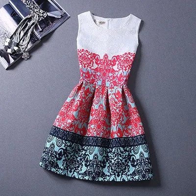 Dresses For Girls Mother Daughter Dresses Family Matching Clothing Girls Sleeveless Formal Print A-line Dress Summer