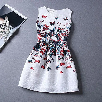Dresses For Girls Mother Daughter Dresses Family Matching Clothing Girls Sleeveless Formal Print A-line Dress Summer