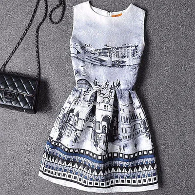 Dresses For Girls Mother Daughter Dresses Family Matching Clothing Girls Sleeveless Formal Print A-line Dress Summer