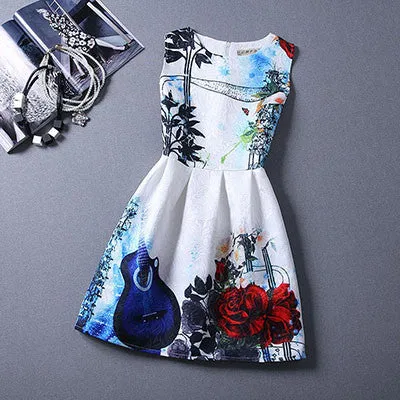 Dresses For Girls Mother Daughter Dresses Family Matching Clothing Girls Sleeveless Formal Print A-line Dress Summer
