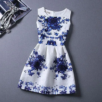 Dresses For Girls Mother Daughter Dresses Family Matching Clothing Girls Sleeveless Formal Print A-line Dress Summer