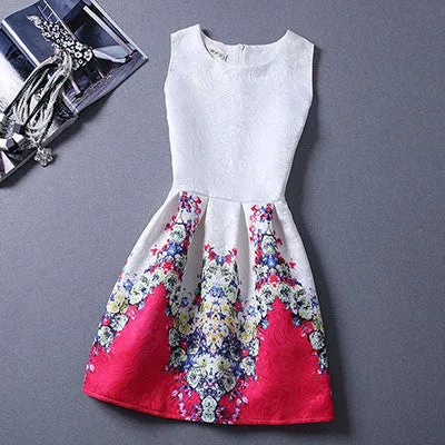 Dresses For Girls Mother Daughter Dresses Family Matching Clothing Girls Sleeveless Formal Print A-line Dress Summer