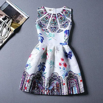 Dresses For Girls Mother Daughter Dresses Family Matching Clothing Girls Sleeveless Formal Print A-line Dress Summer