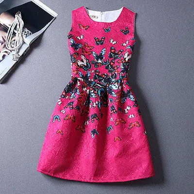 Dresses For Girls Mother Daughter Dresses Family Matching Clothing Girls Sleeveless Formal Print A-line Dress Summer