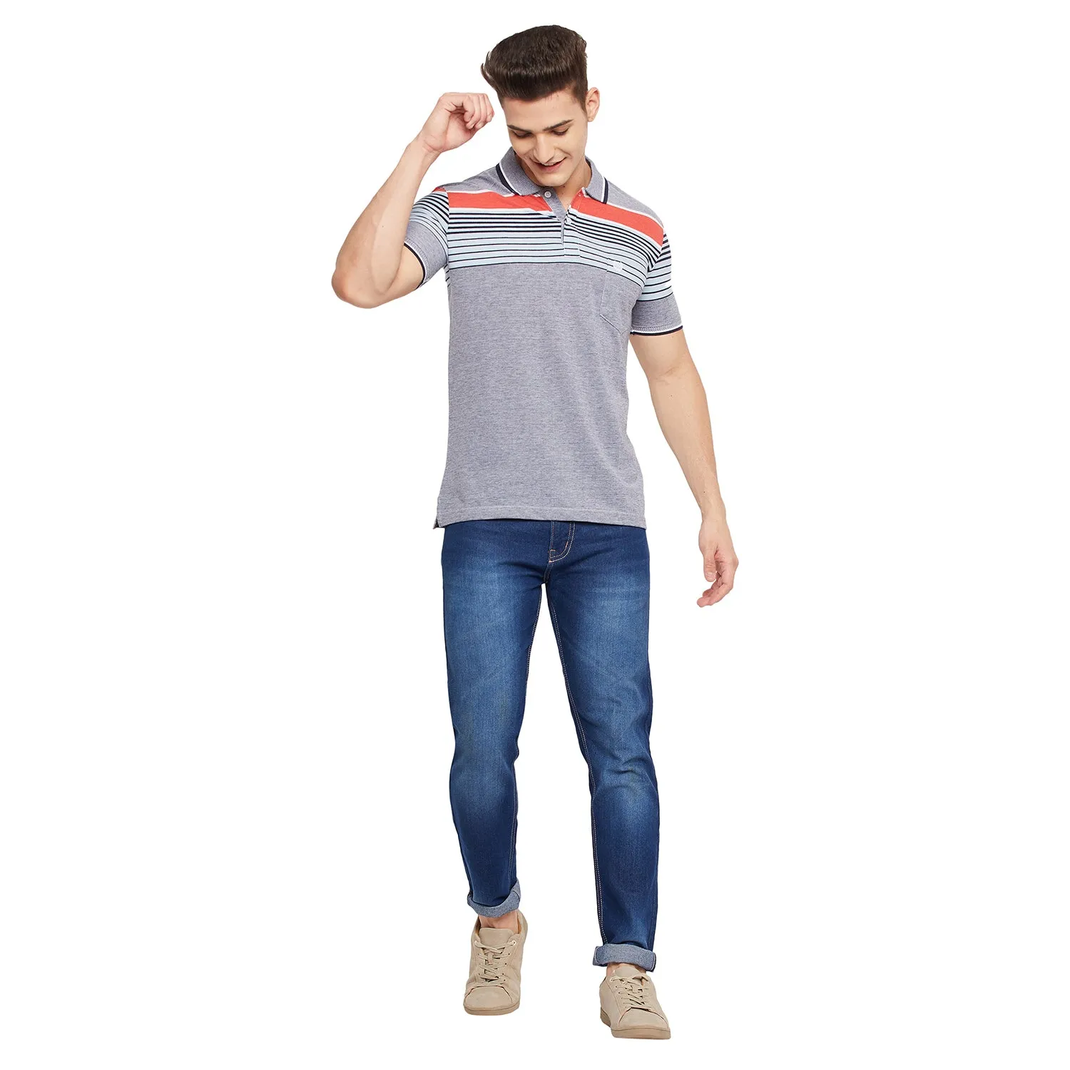 Duke Stardust Men Half Sleeve Cotton T-shirt (LF5395)
