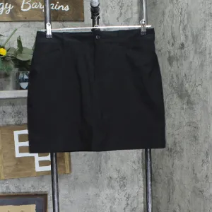 Eddie Bauer Womens Woven A-Line Short Utility Skort 1678fcdd818cd3 Black 10