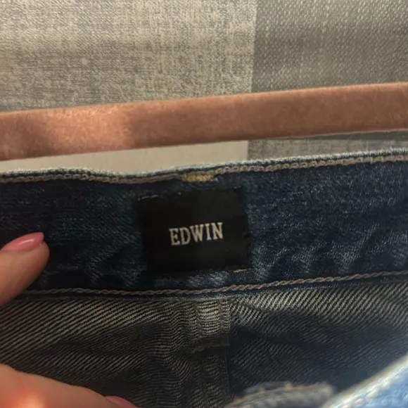 Edwin Cut Off Cai Shorts Denim Tye Dye