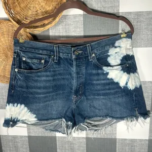Edwin Cut Off Cai Shorts Denim Tye Dye