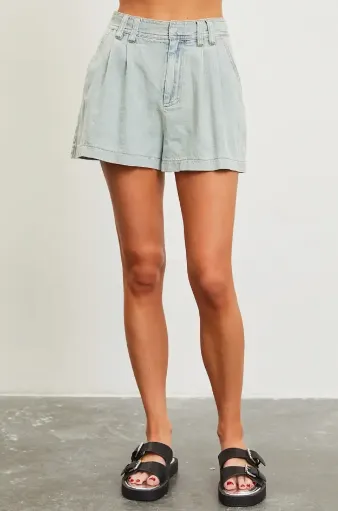 Elastic Denim Short