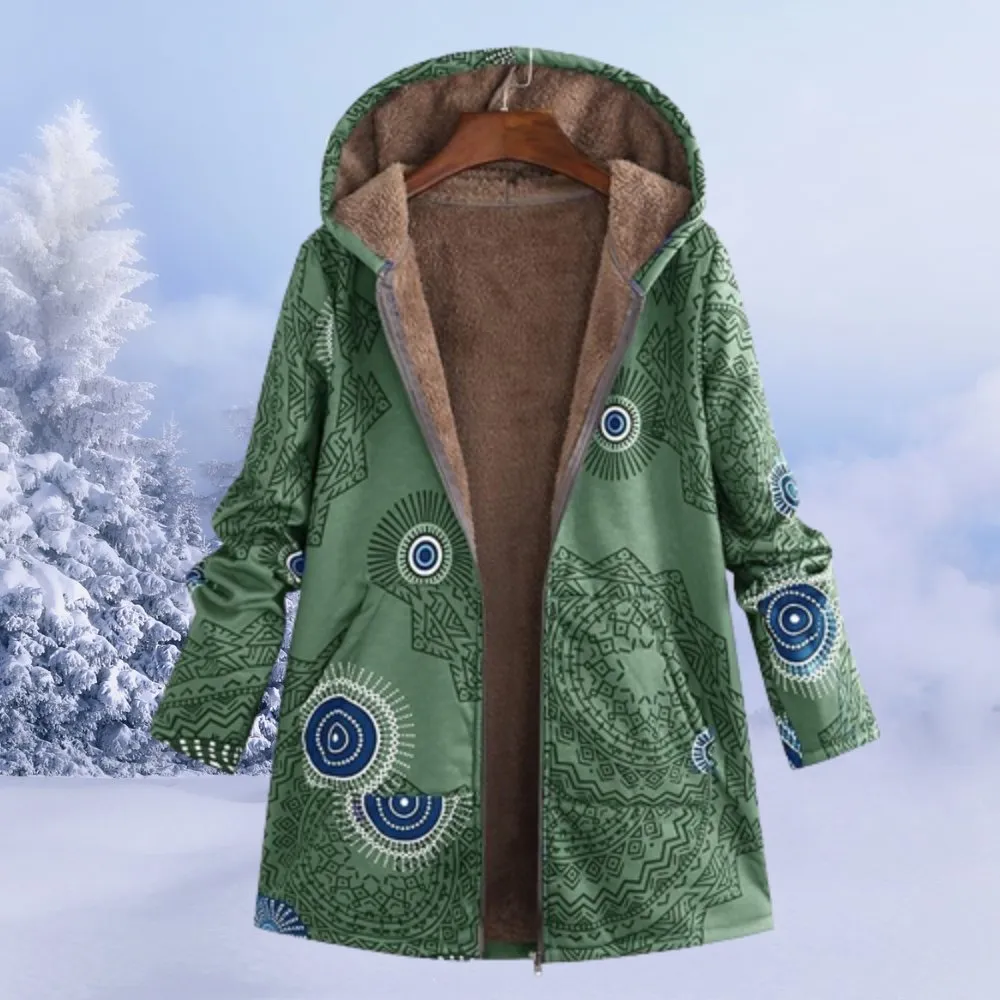 Eleanor | Floral Hooded Winter Coat