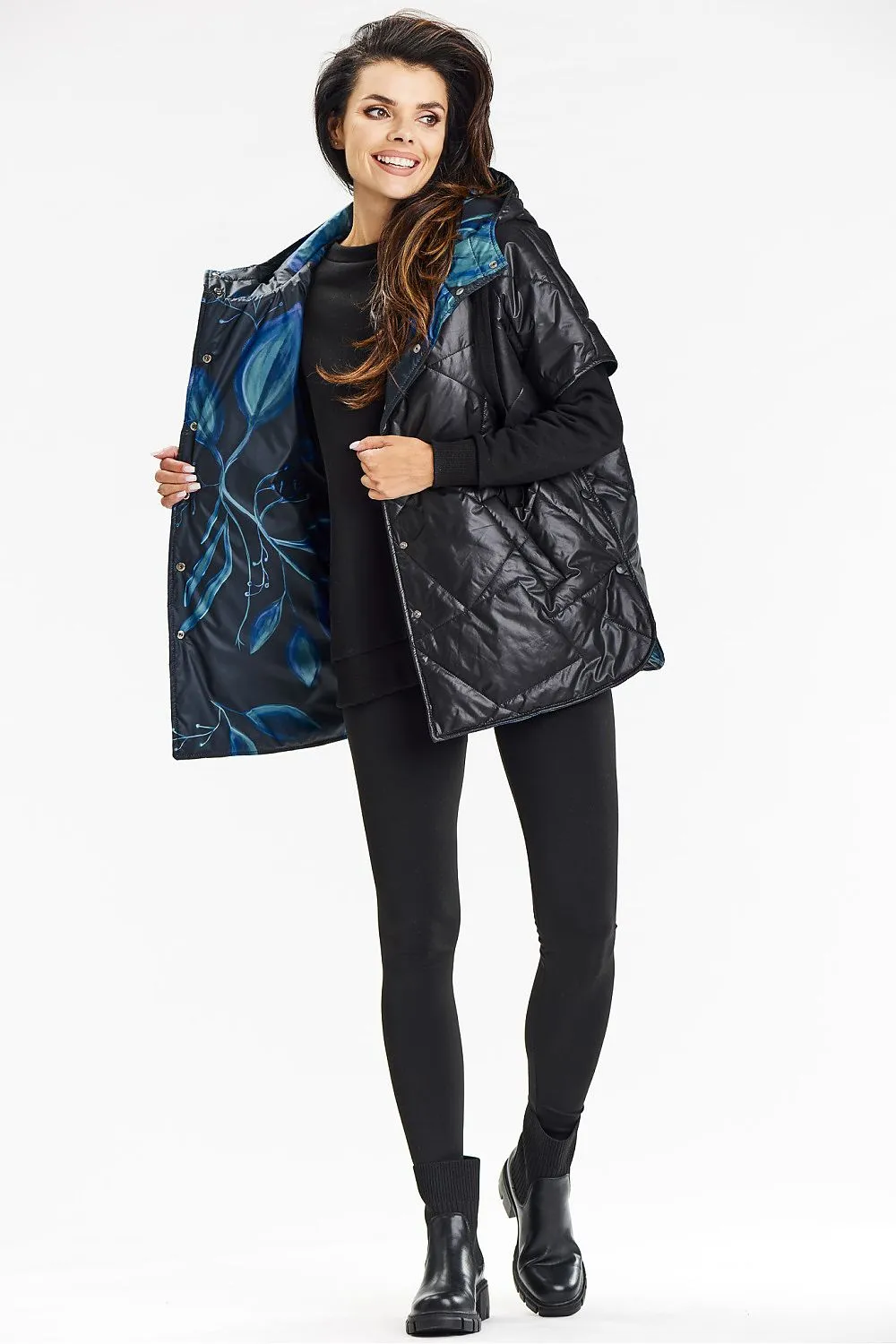 Elegant Hooded Kimono Vest