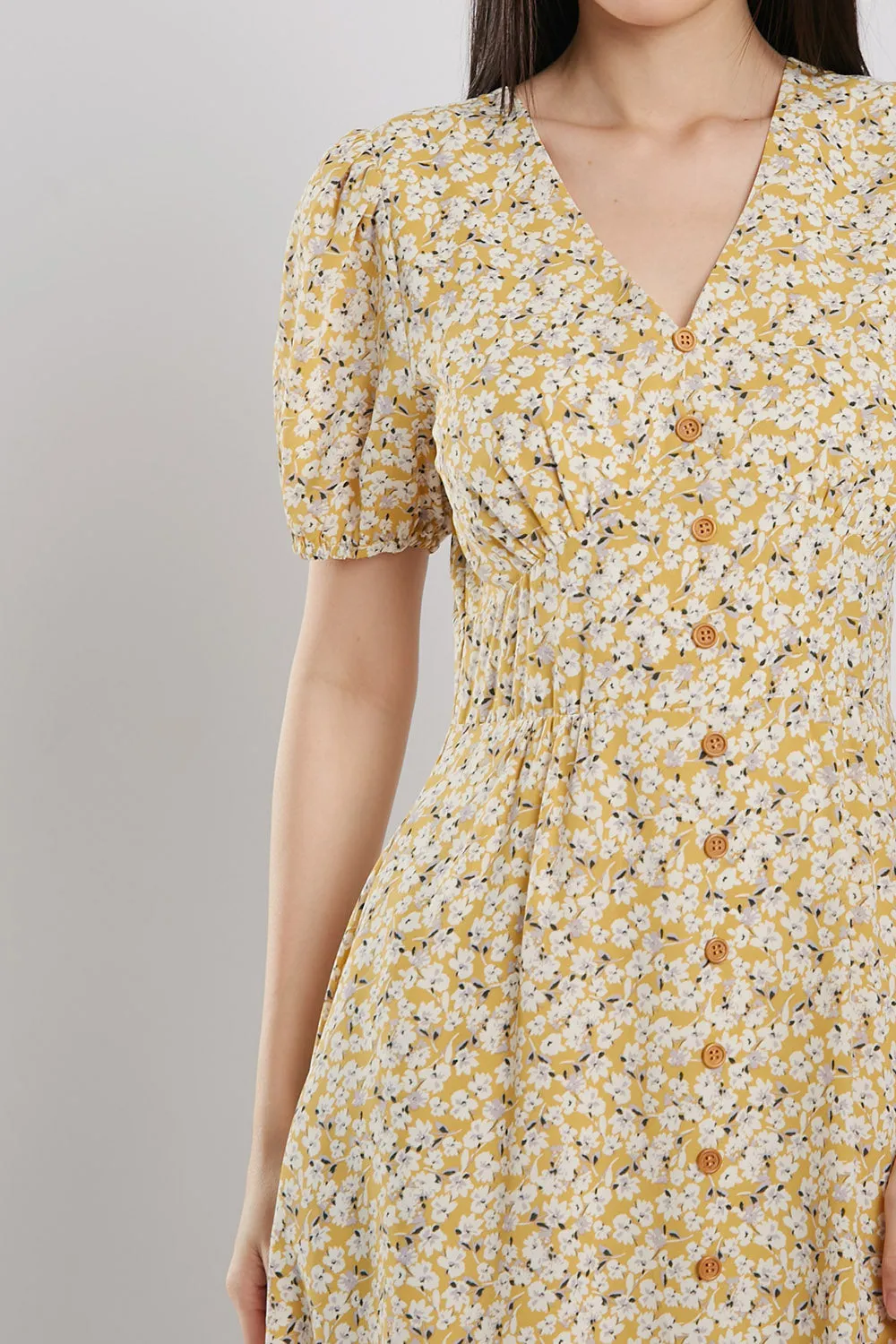 Emporia Maxi Dress in Yellow Floral