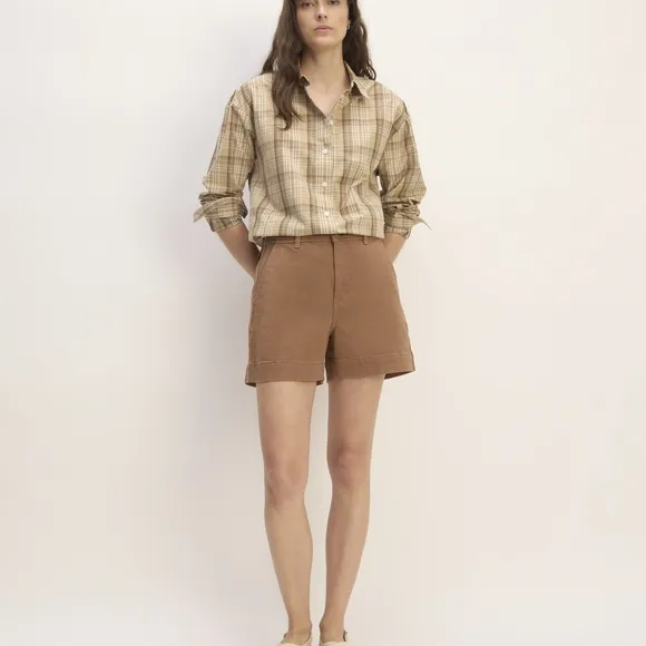Everlane Sz 16 Brown Tan Utility Shorts WS100