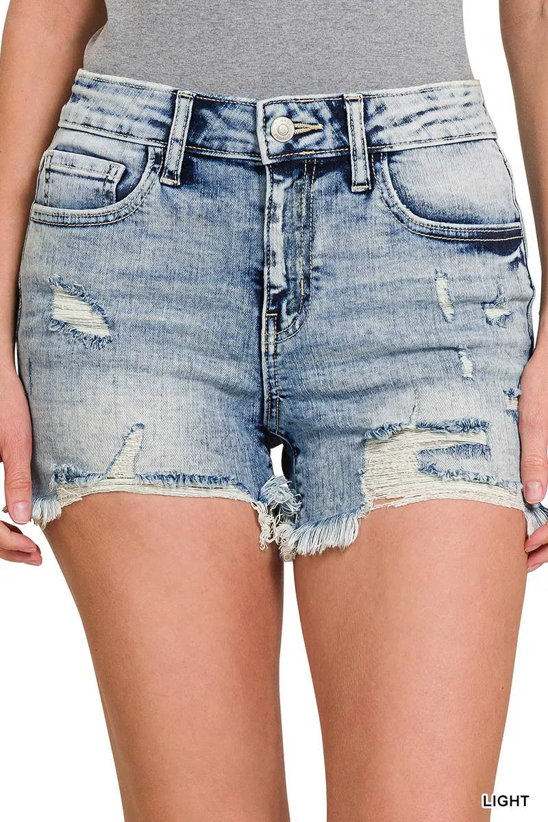 Festival Distressed Hem Shorts