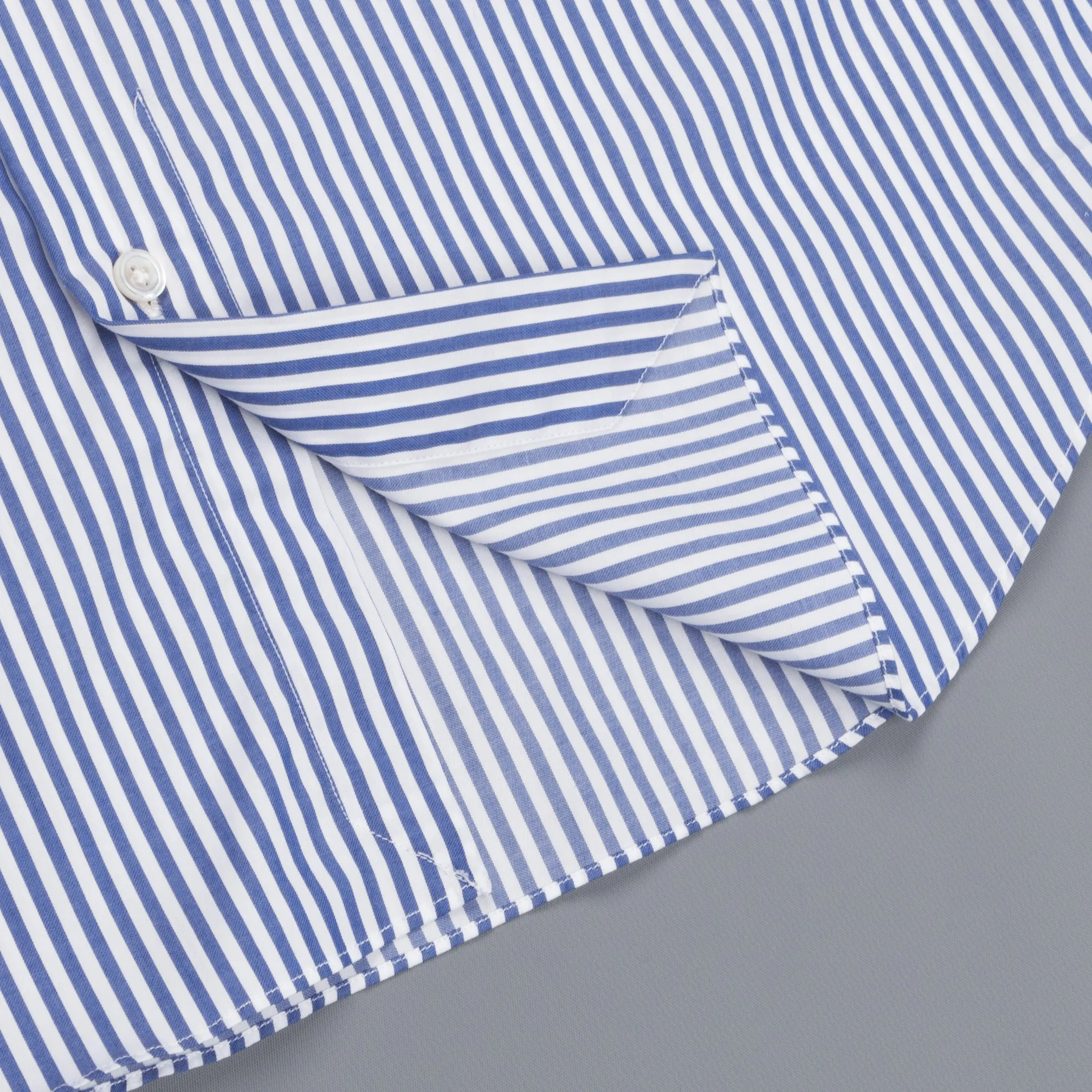 Finamore Milano collo Eduardo Bengal Stripe shirt blue