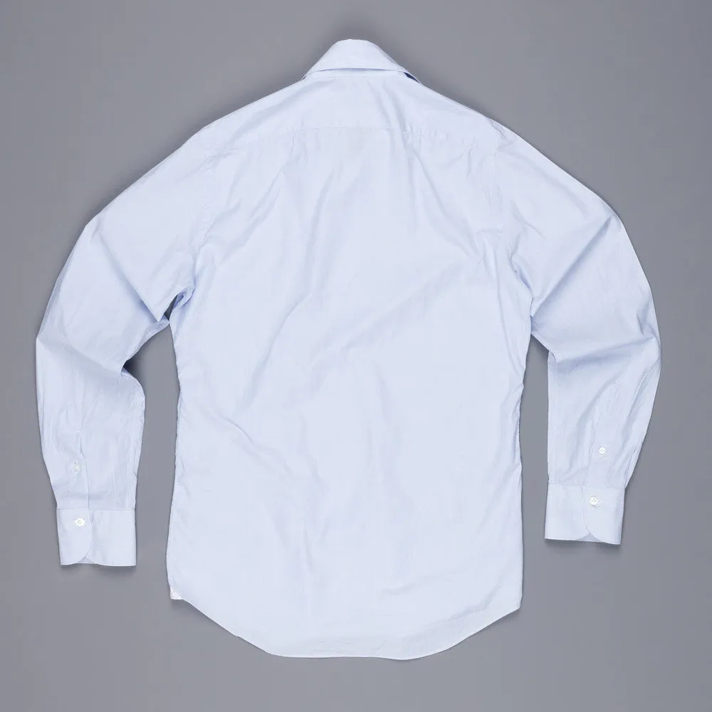 Finamore Milano shirt Eduardo collar navy blue hairline