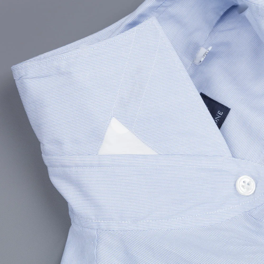 Finamore Milano shirt Eduardo collar navy blue hairline