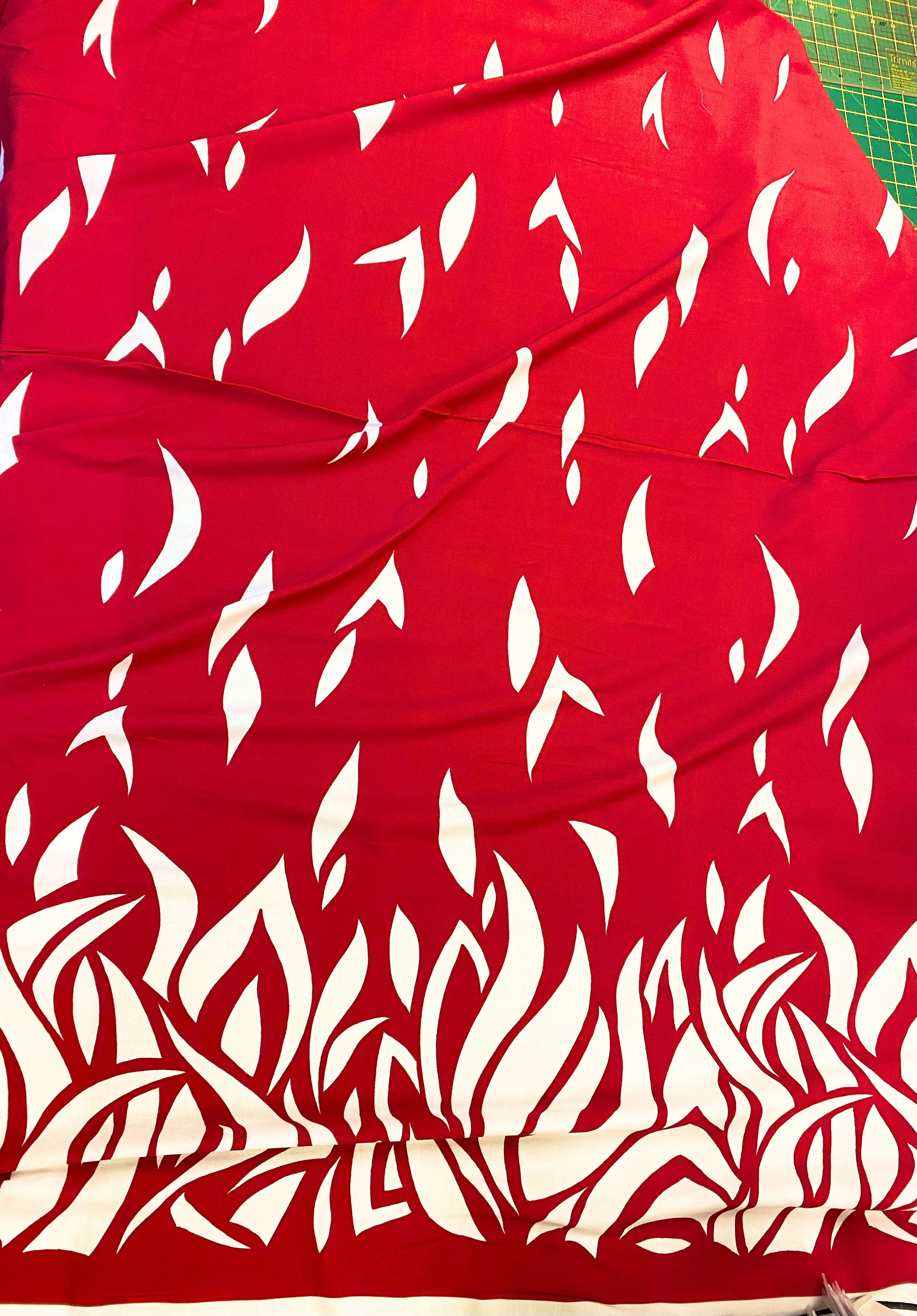 Flames Border Print Viscose