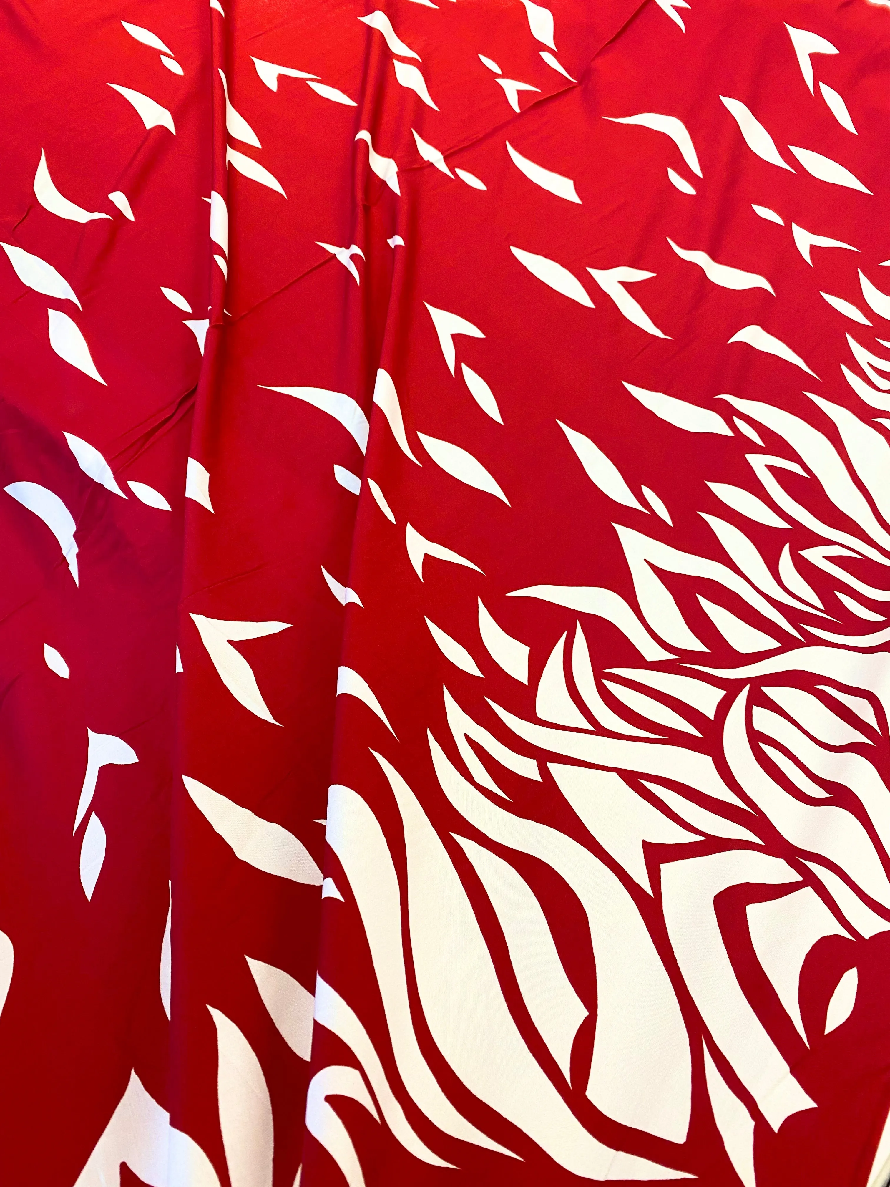 Flames Border Print Viscose