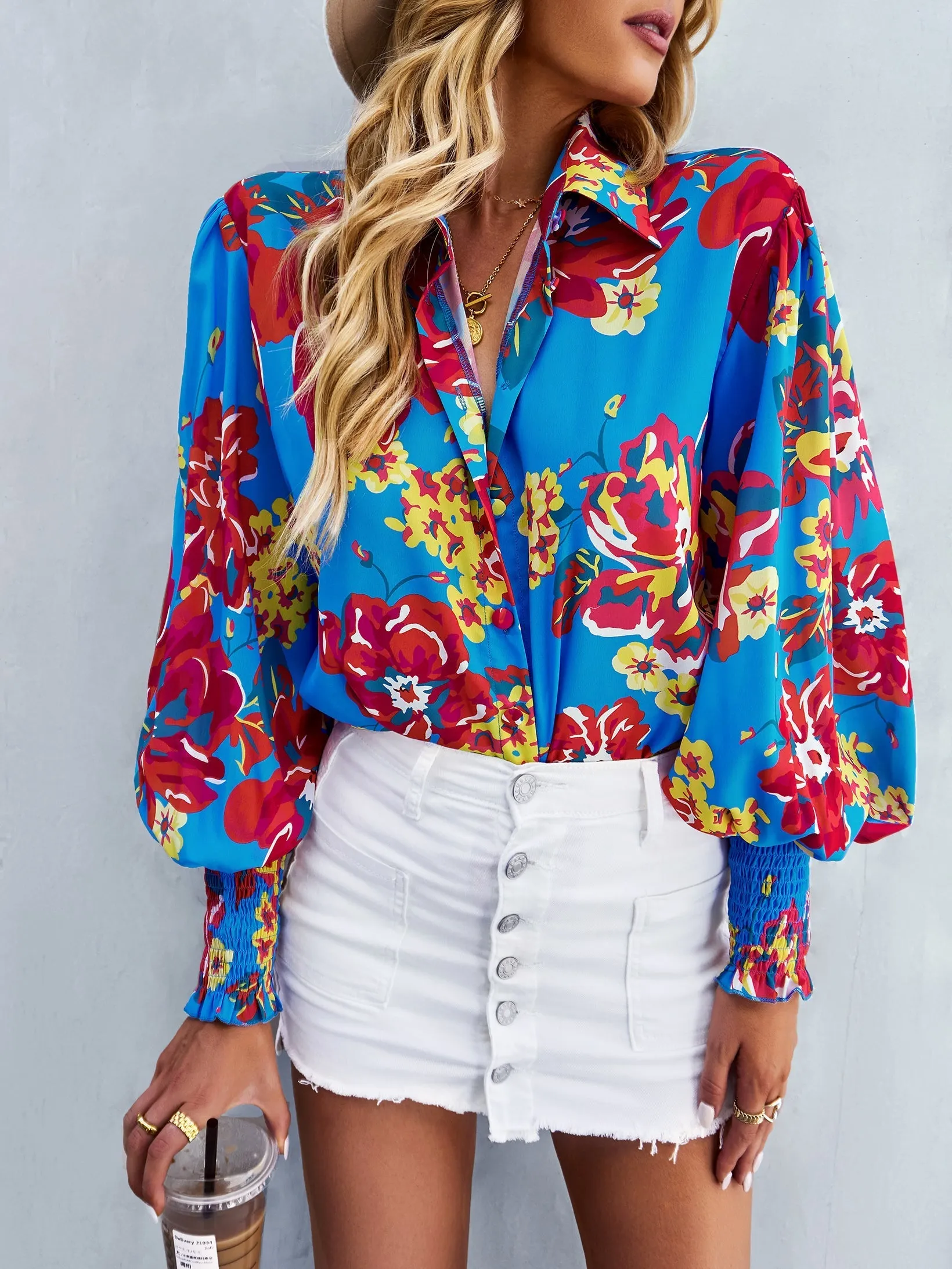 Fleetwood Blouse - Blue Print