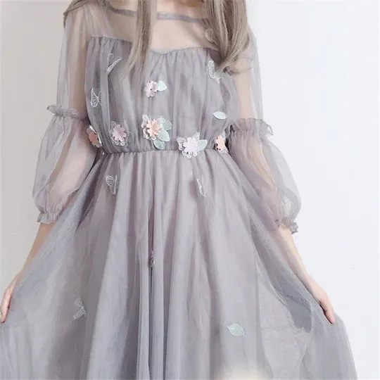 Floral Mesh Dress  UB96048