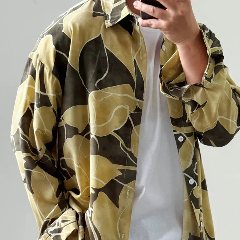 Floral Printed Abstract Striped Casual Shirts