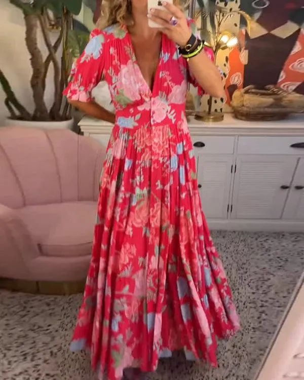 Floriana - Vibrant Floral Dress