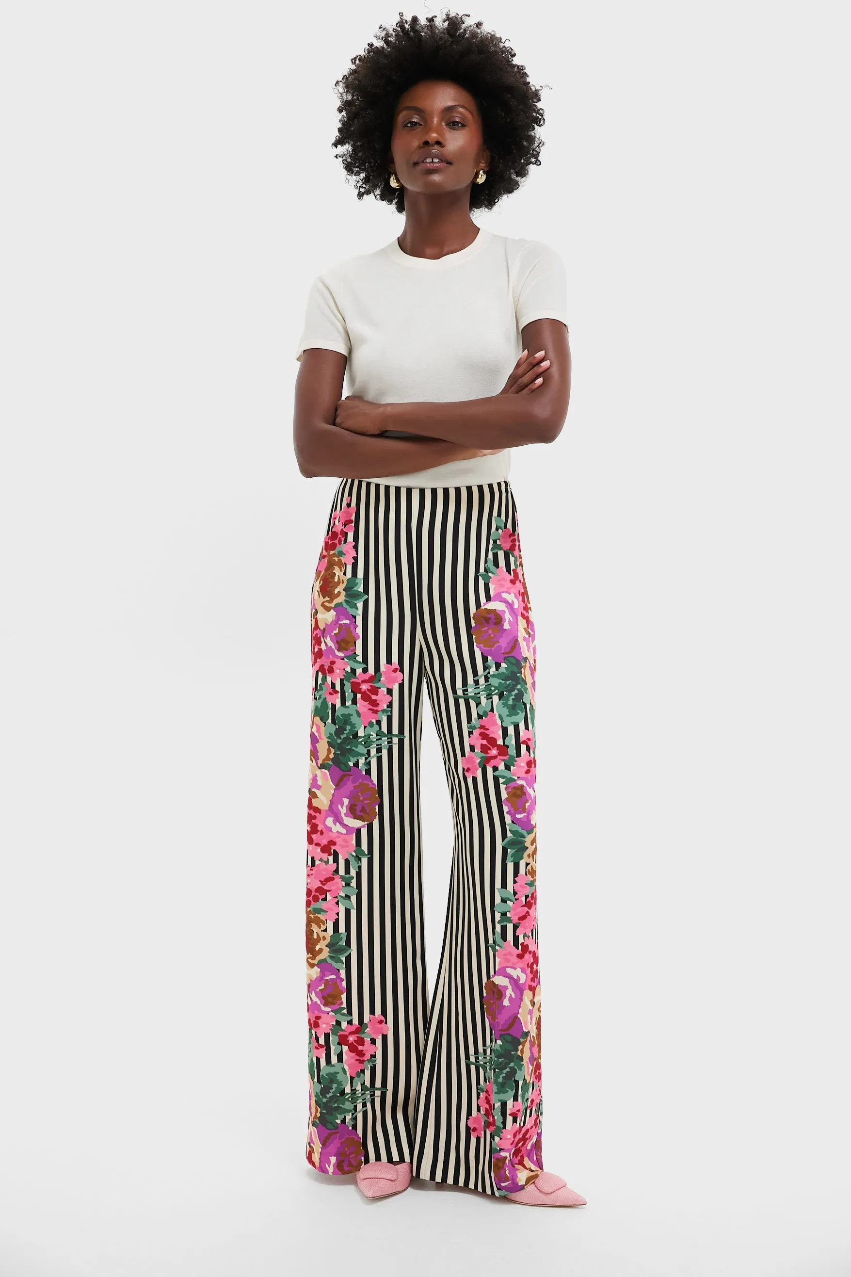 Flowering Trellis Drapey Twill Erin Pants