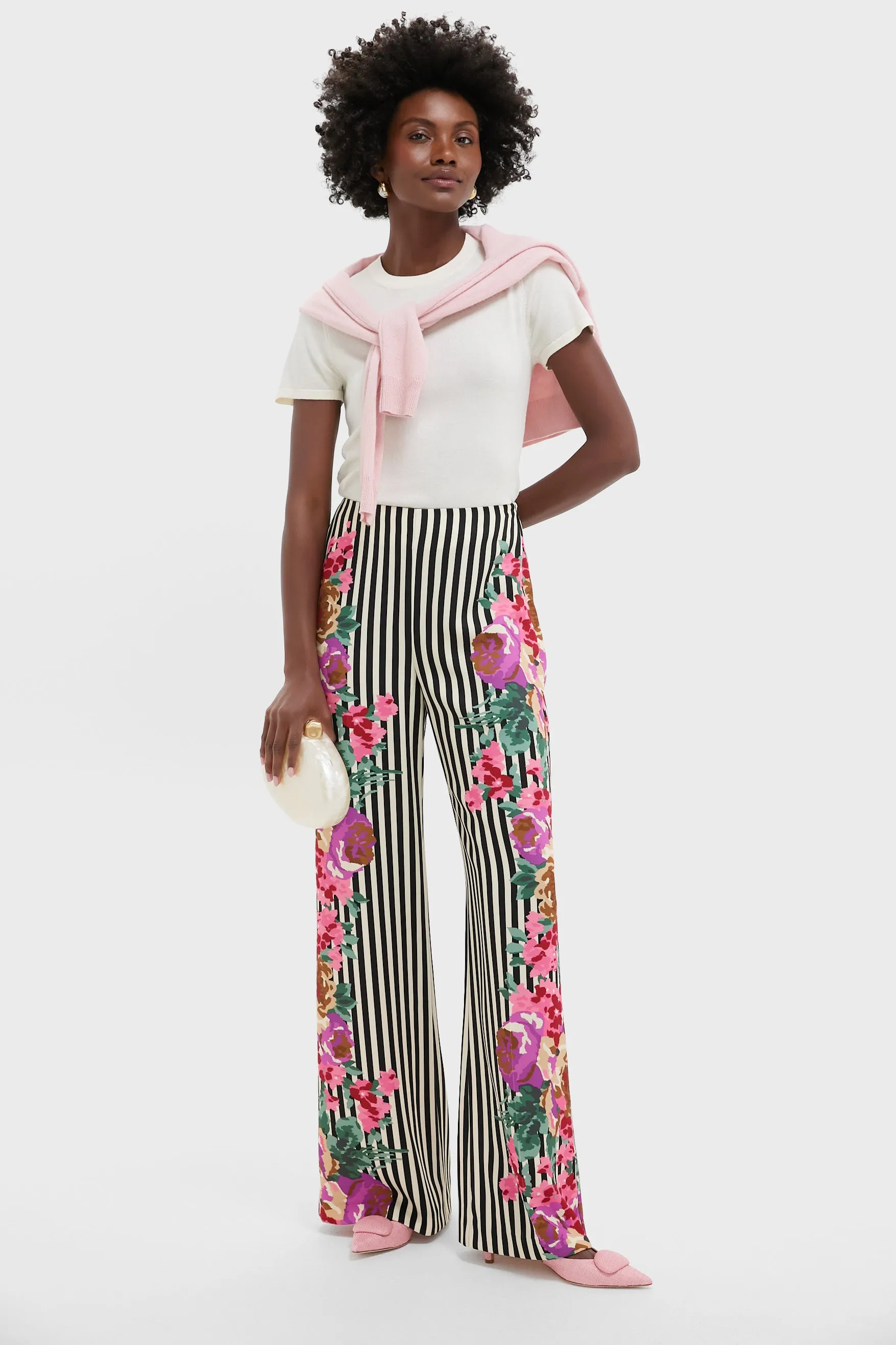 Flowering Trellis Drapey Twill Erin Pants