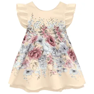 Flutter Sleeve Floral Dress