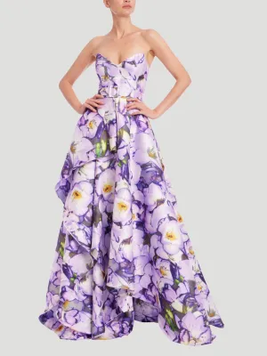 Fold Skirt Ballgown in Lilac