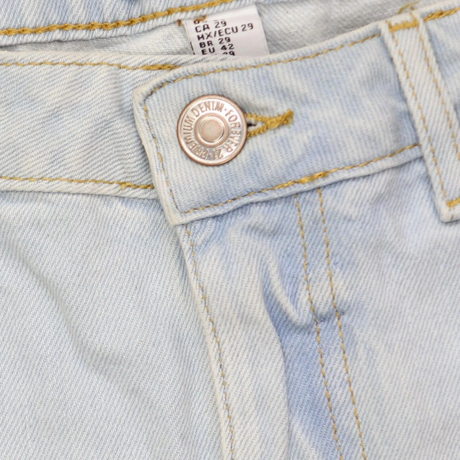 Forever 21 Womens Distressed Denim Festival Shorts 16704324fae60d Light Blue 29