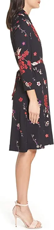 French Connection | Floral V-Neck Dress | Black | 2