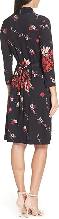 French Connection | Floral V-Neck Dress | Black | 2