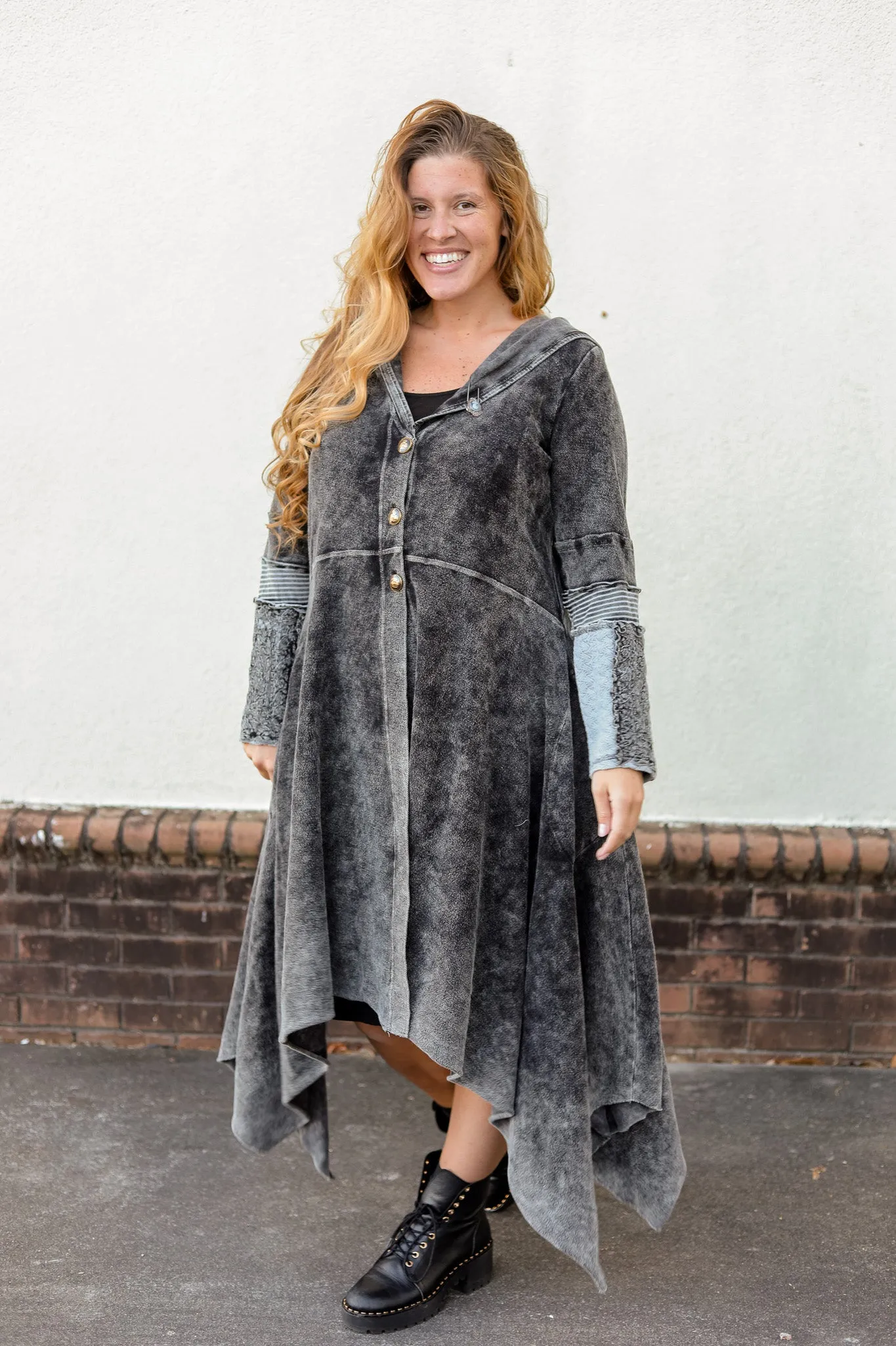 French Terry Hoodie Coat