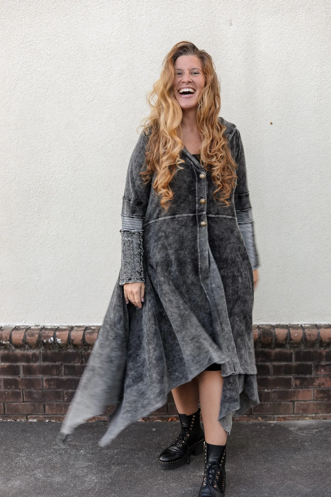French Terry Hoodie Coat
