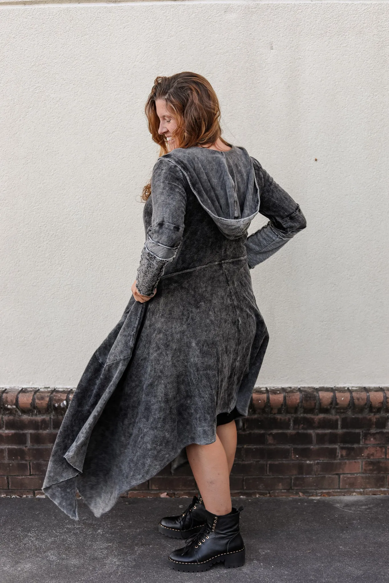 French Terry Hoodie Coat