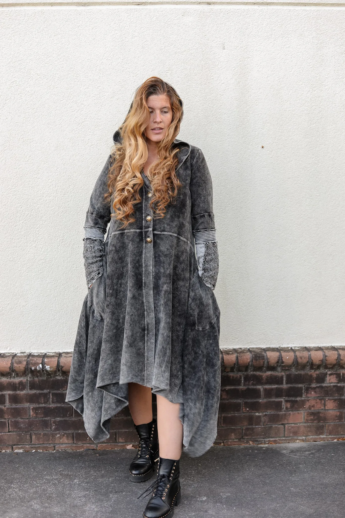 French Terry Hoodie Coat