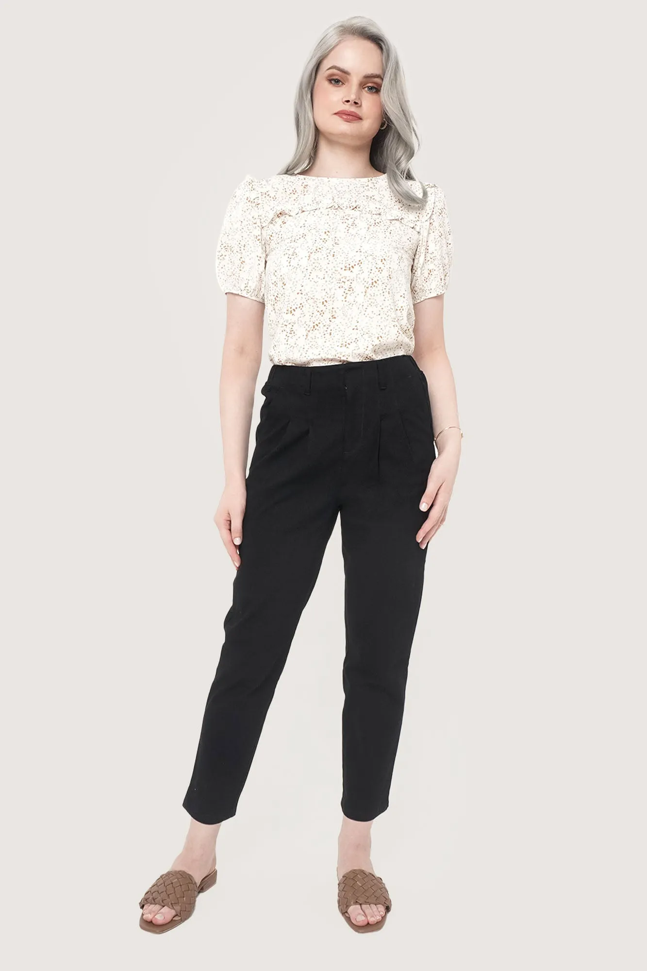 Frill Puff Sleeve Top